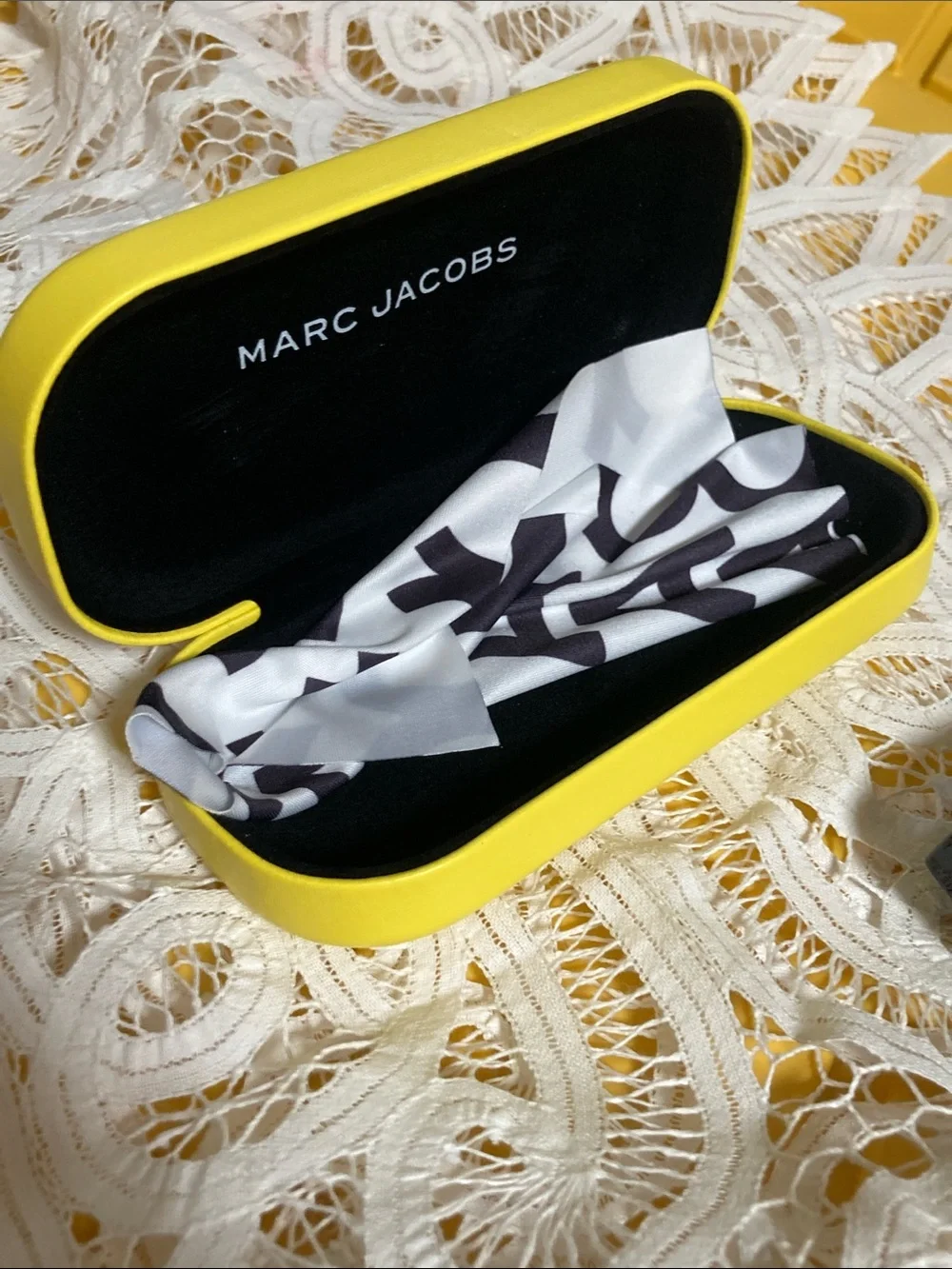 Marc Jacobs Black Sunglasses with Yellow Case